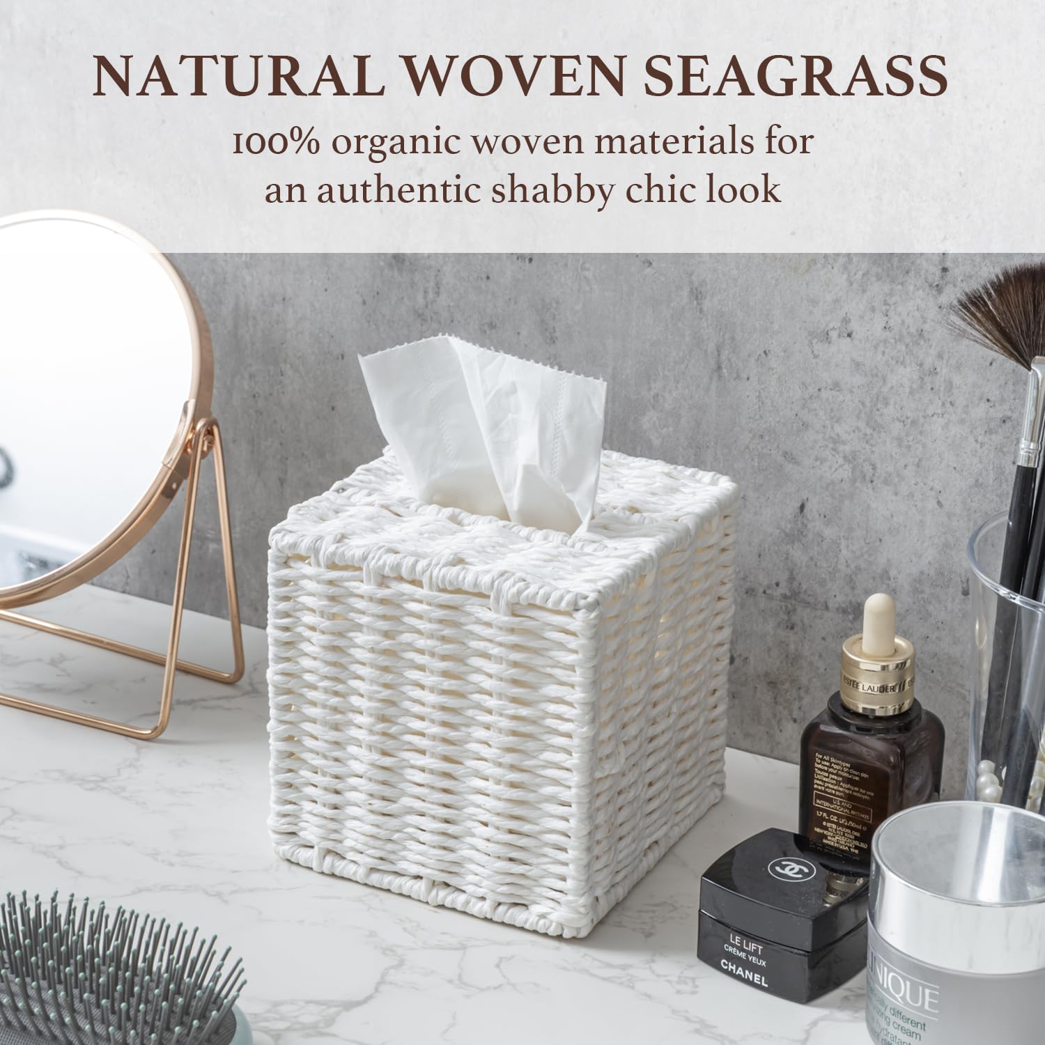 Amazon.co.jp: MyGift ホワイトペーパーロープ編みフェイシャル