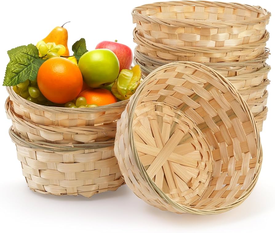 Amazon.com: TOPZEA 10 Pack Round Gift Baskets, 8 Inch Natural