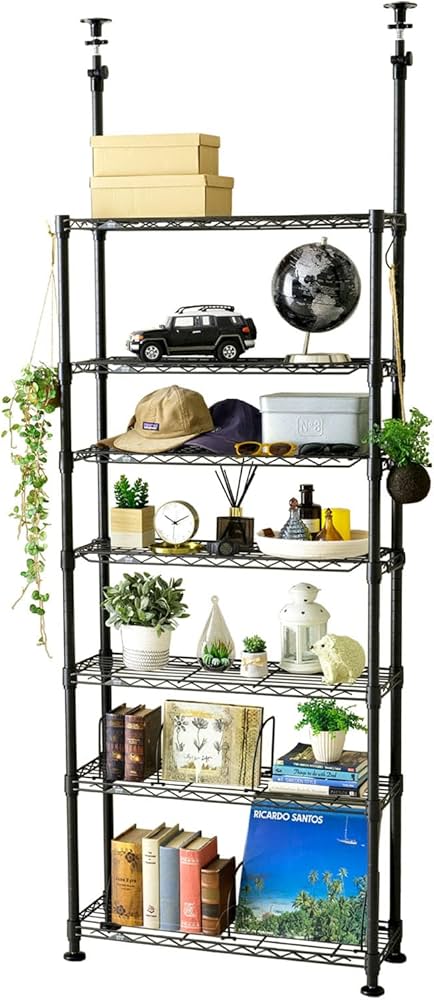 Amazon｜ドウシシャ ルミナス ノワール 突っ張り ラック つっぱり 本棚