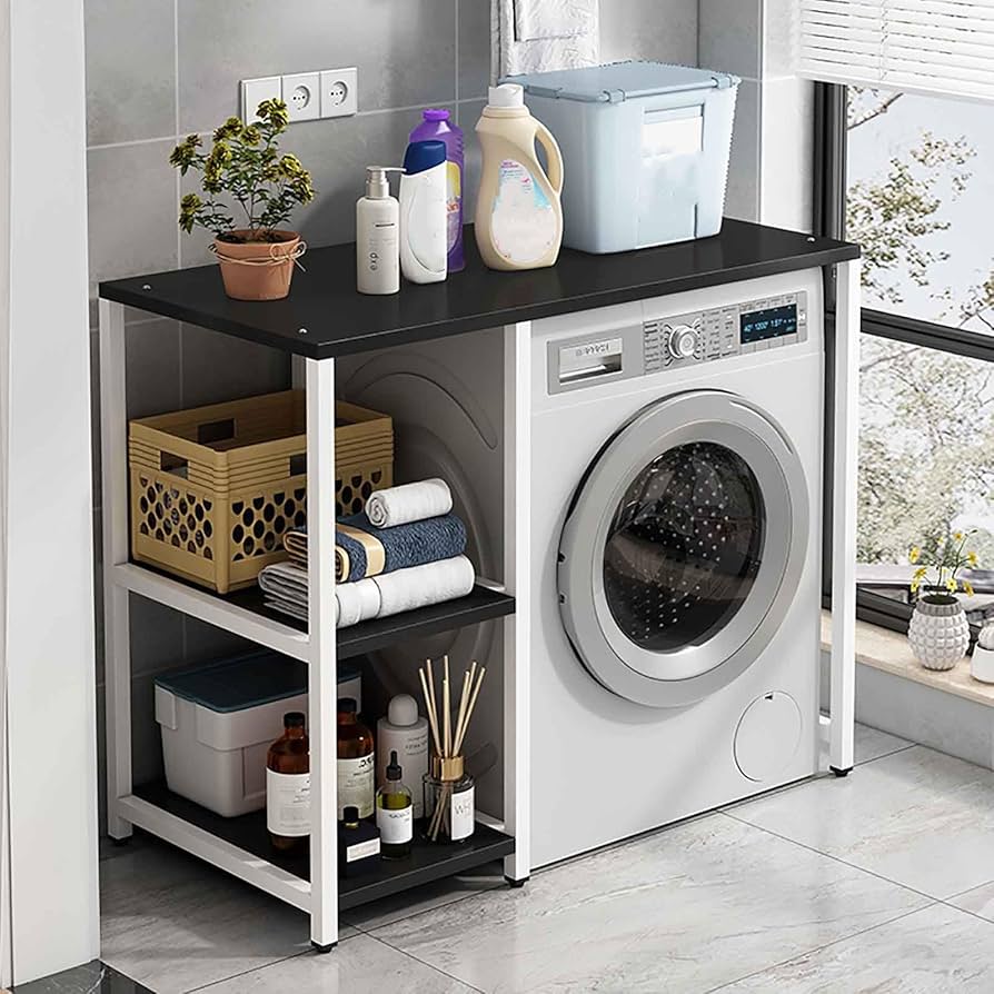 Amazon｜収納コンパートメント付き洗濯機棚、ドラム式洗濯機用のバス