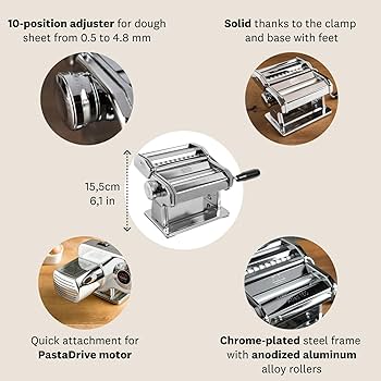 Amazon｜Kit Multipasta Marcato : machine Atlas 150 + 4 accessoires