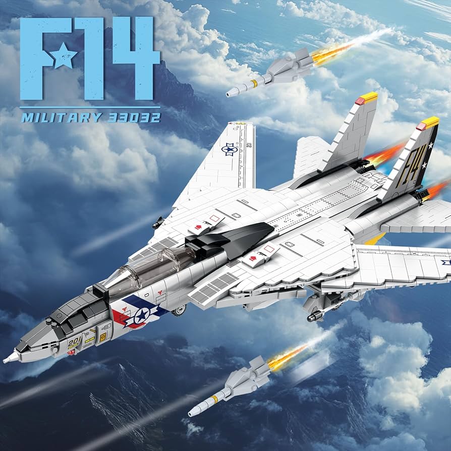 Amazon.com: Reobrix F-14 Fighter Jet Building Set, Fighter