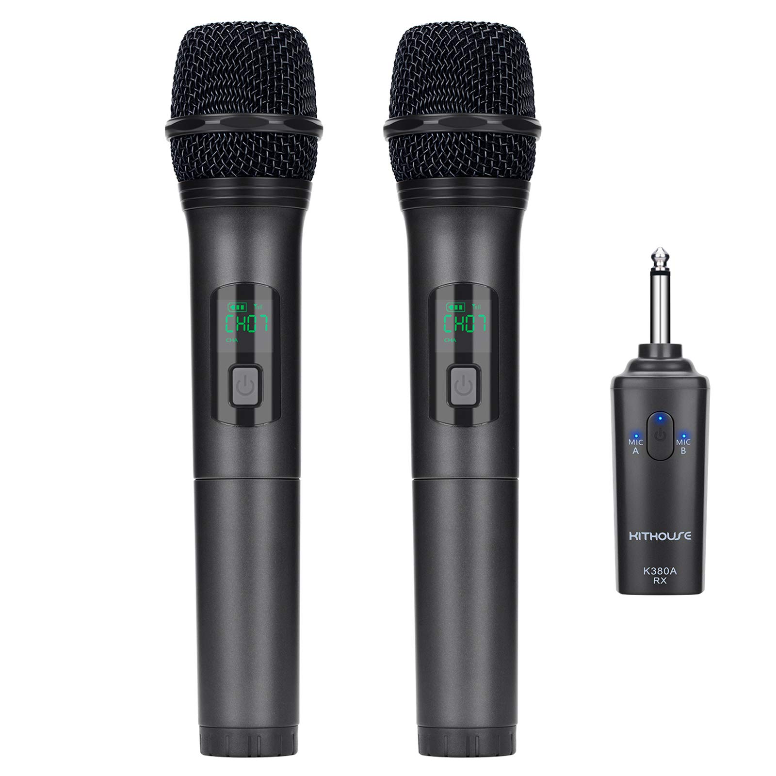 Amazon.com: Kithouse K380A Wireless Microphones - Dual UHF