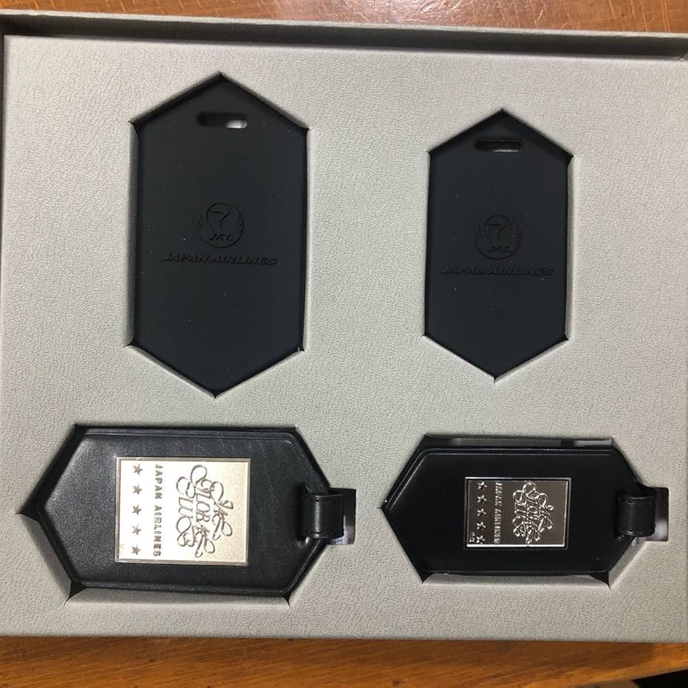 Amazon.co.jp: 純銀 JALグローバルクラブ 黒色 亀タグネームタグ 日本