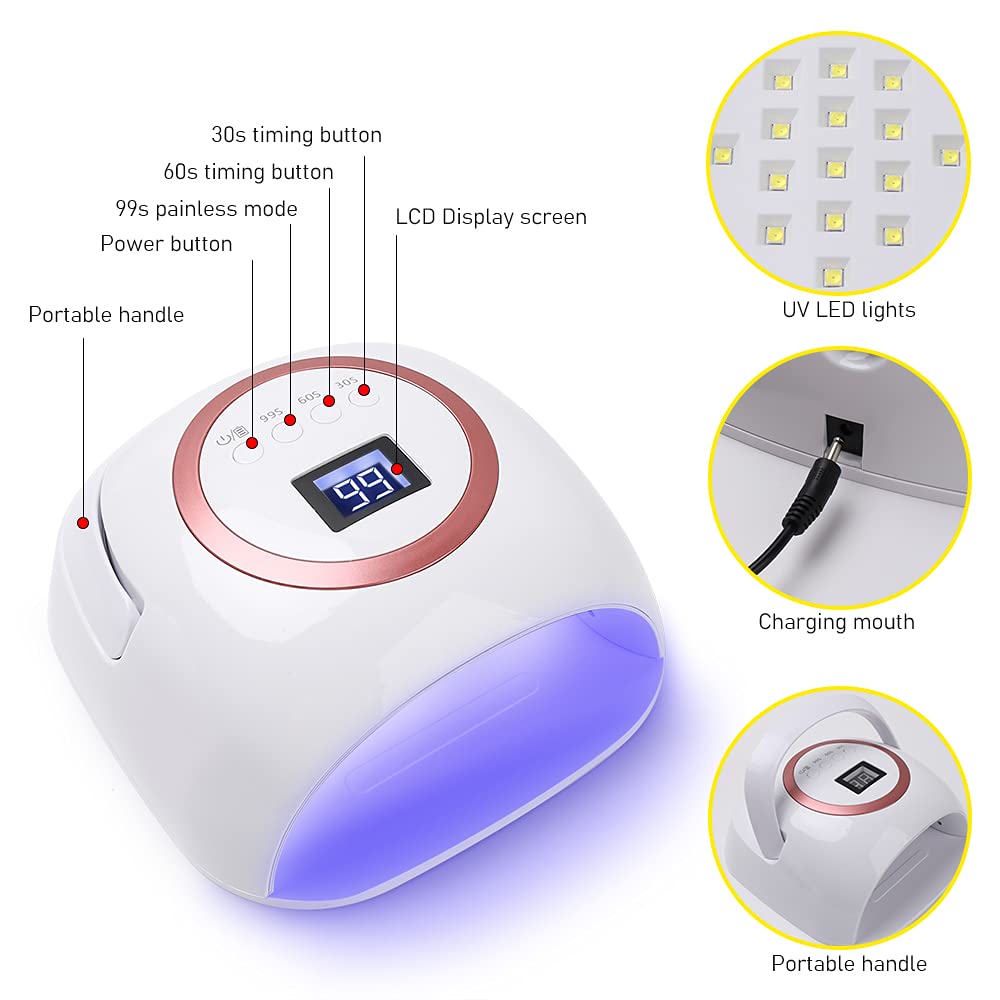 Amazon.co.jp: Nailshow LEDネイルランプ ワイヤレスネイル ドライヤー