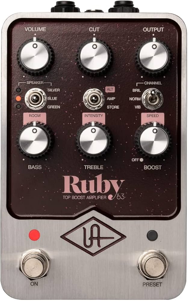 Amazon.com: Universal Audio UAFX Ruby '63 Top Boost Amplifier