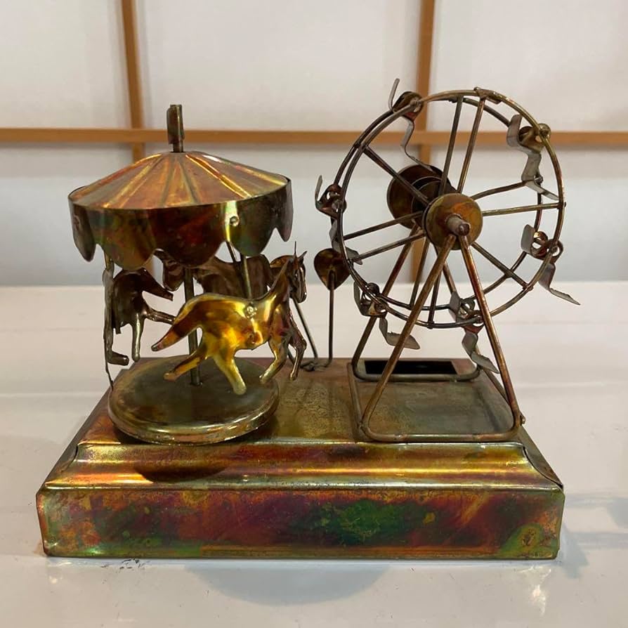 Amazon | ブリキ オルゴール アンティーク メリーゴーランド