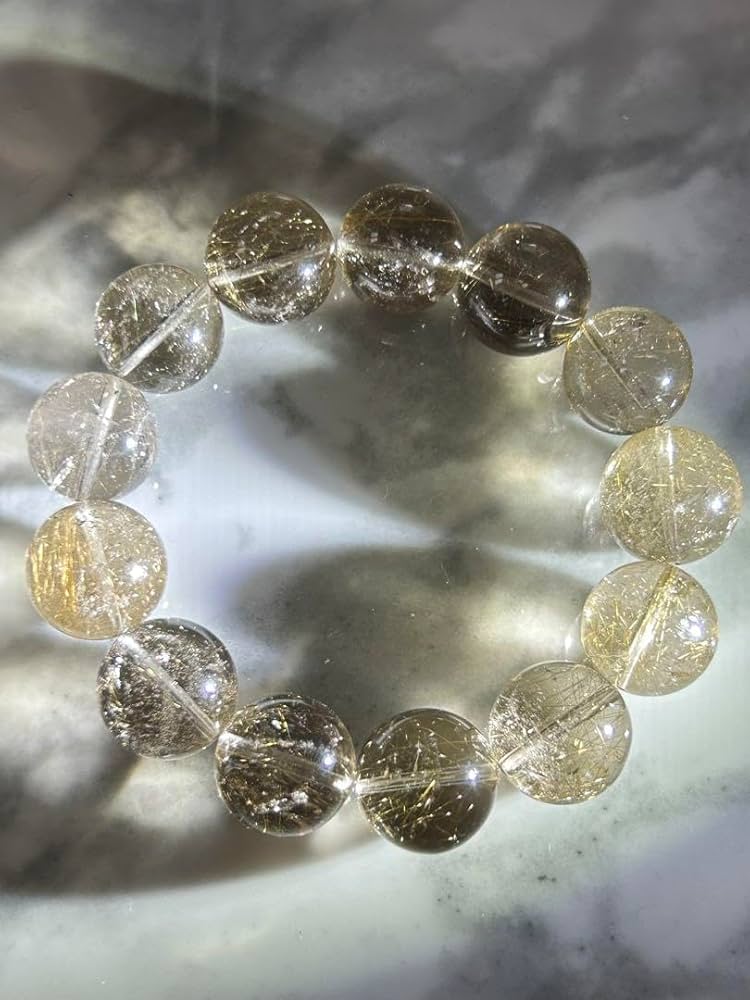 Amazon.co.jp: スモーキールチルクォーツブレスレット16.5ミリ