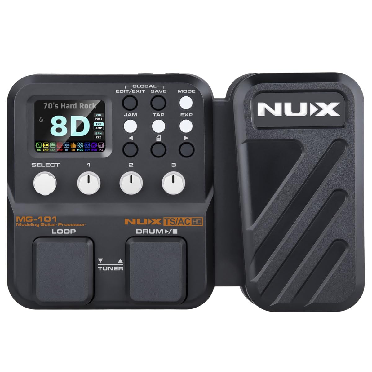Amazon.com: NUX MG-101 Multi Effects Pedal with 46 Effects, 25