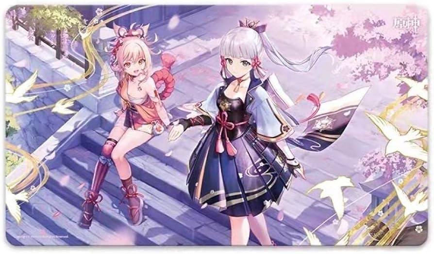 Amazon.co.jp: 原神宵宮 神里綾華 プレイマット 公式 デスクマット