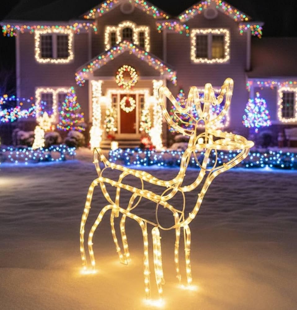 Amazon.co.jp: iimono117 イルミネーションライト 屋外 トナカイ