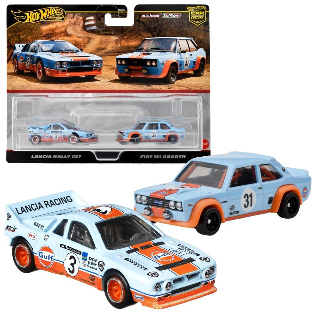 Amazon.com: Hot Wheels Premium 2 Pack Lancia Rally 037 / Fiat 131