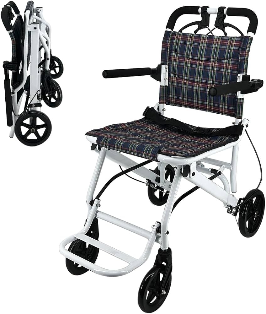 Amazon | RAKU 車椅子 介助型 自立できる ノーパンクタイヤ 折りたたみ