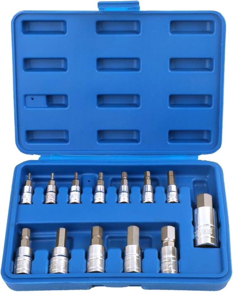 Amazon.co.jp: アレン六角ビットソケット 13個 メトリック 2-14mm