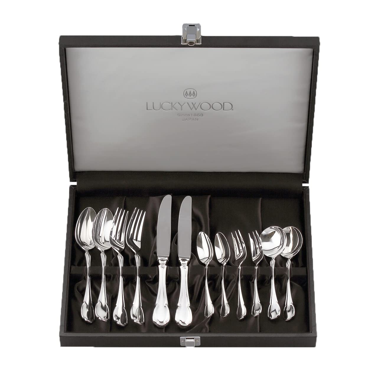 Amazon｜ラッキーウッド カトラリーセット 日本製 シルバーレーク洋白