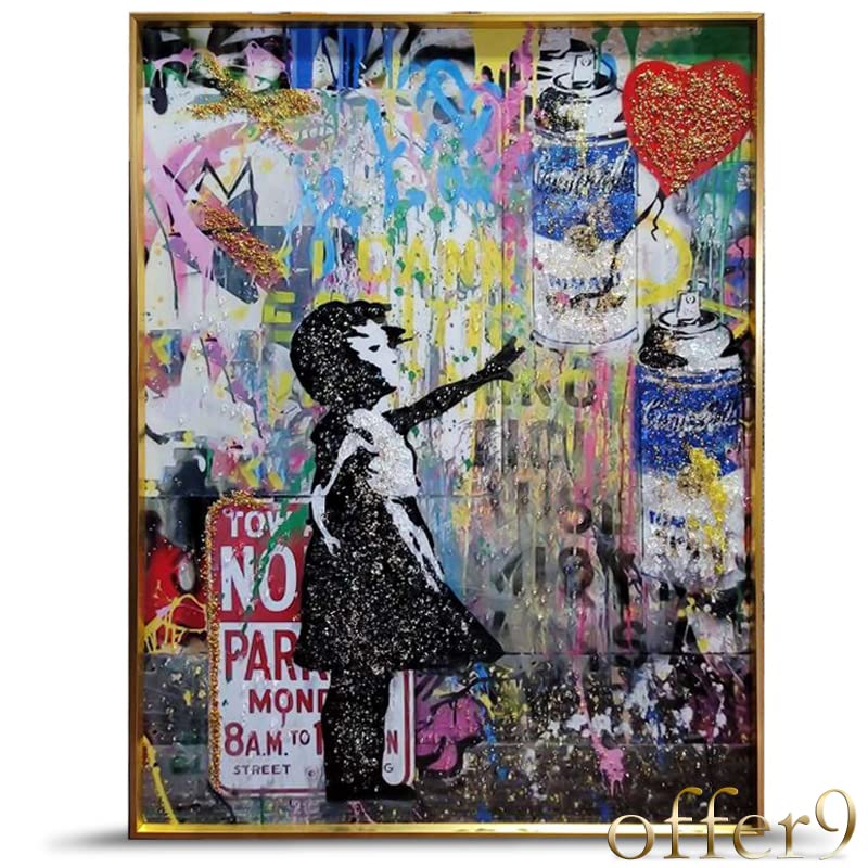 Amazon.co.jp: バンクシー アートパネル 水晶絵 インテリアフレーム