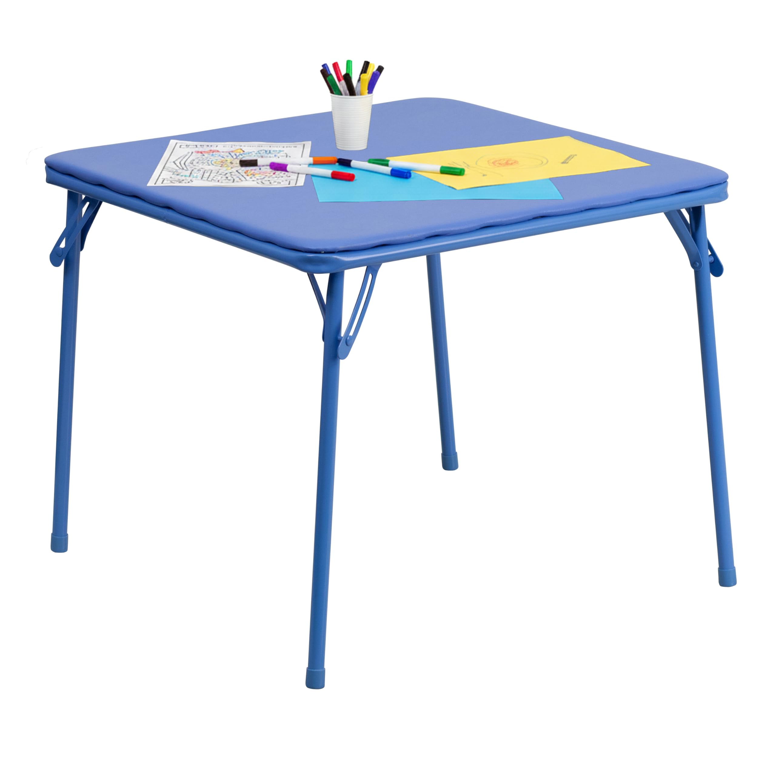 Amazon.com: Flash Furniture Mindy Kids Blue Folding Table with