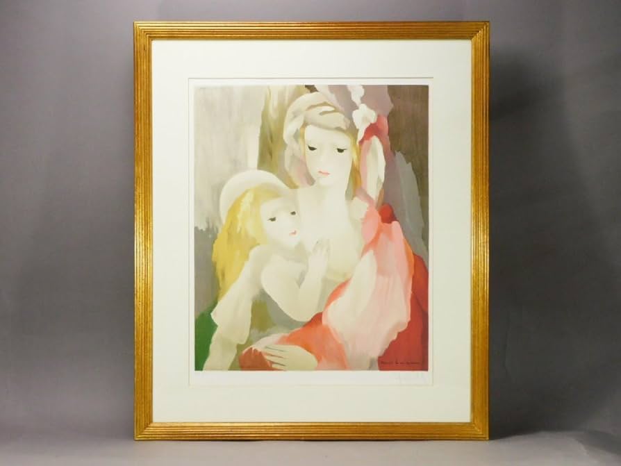 A0010)マリー・ローランサン「母と子」 A0010)マリー・ローランサン