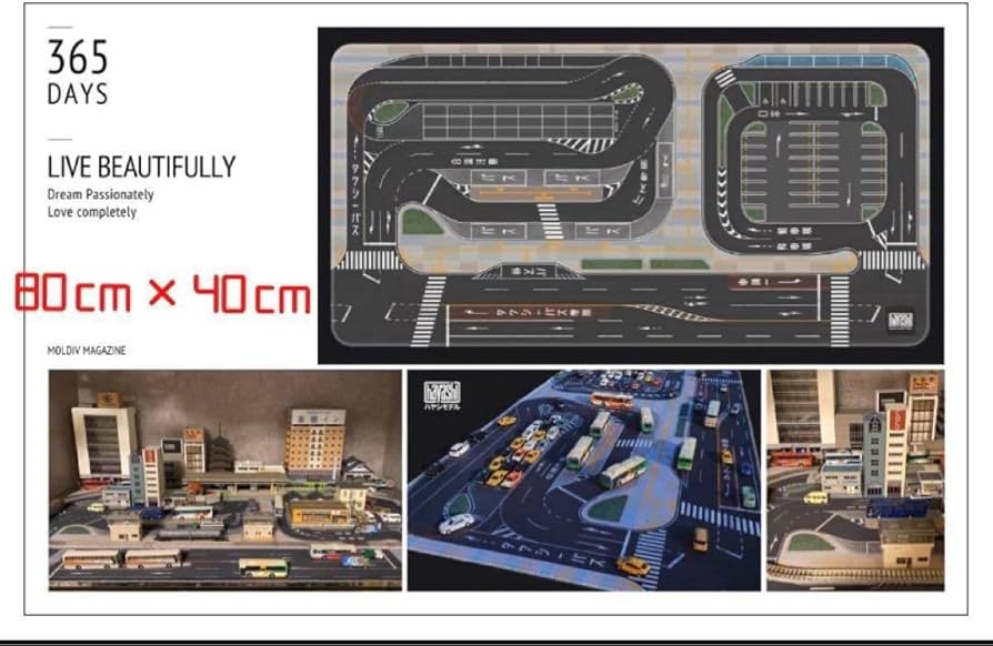 Amazon.co.jp: 駅前ロータリー 駐車場マット道路 Nゲージサイズ