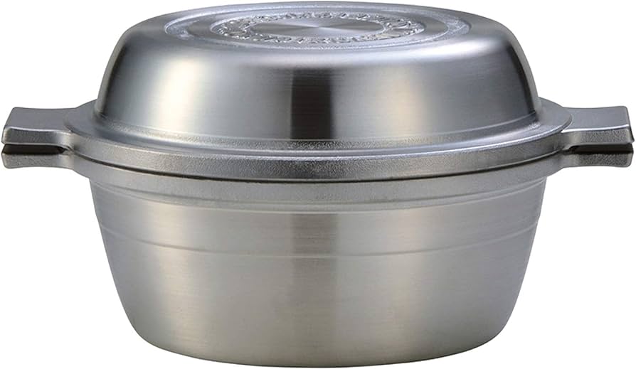 Amazon｜北陸アルミ 両手鍋 20cm [ガス火専用] 軽量 目皿付き マイ