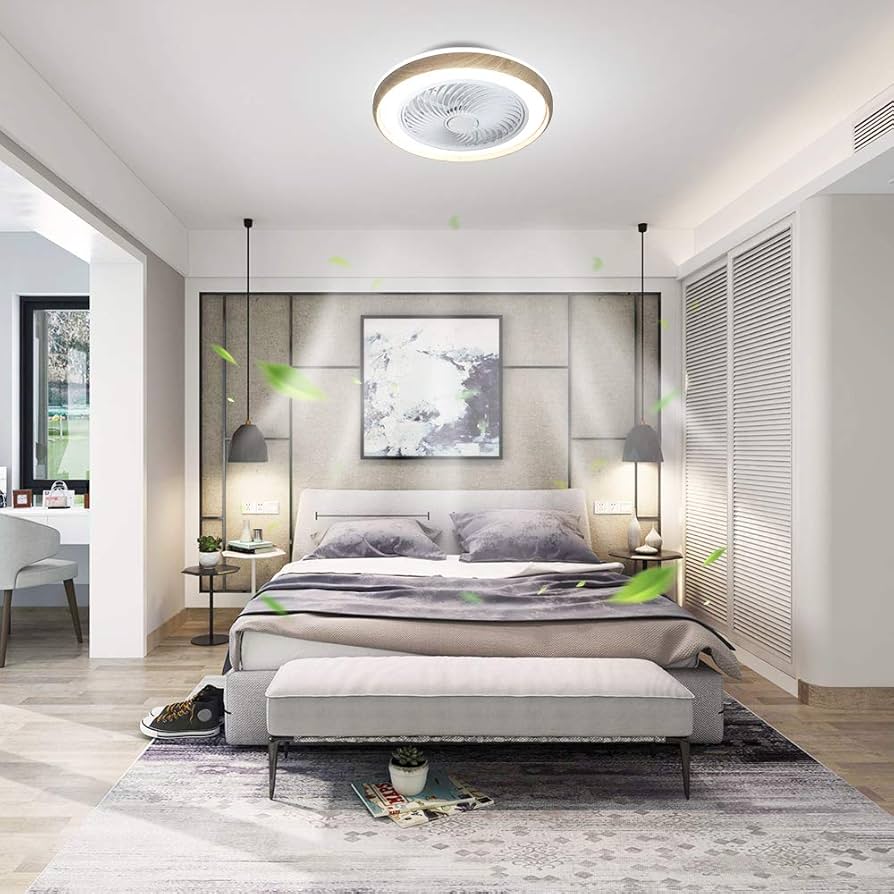 Amazon | XIYUN 天井ファン LED木目調シーリングファンライト