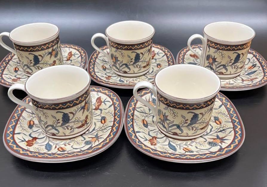 Amazon.co.jp: MIKASA ミカサ カップ&ソーサー 5客 レトロ : ホーム