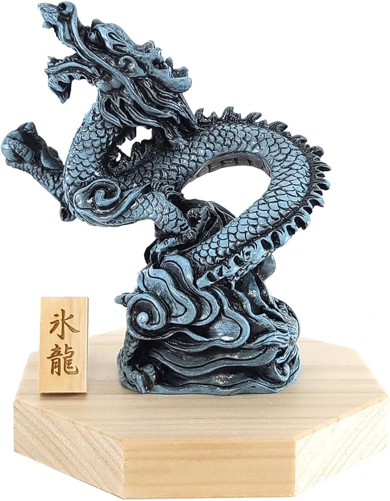 Amazon.co.jp: 株式会社廣友 樹脂製貴族龍氷龍○八角形台座○木札 4番