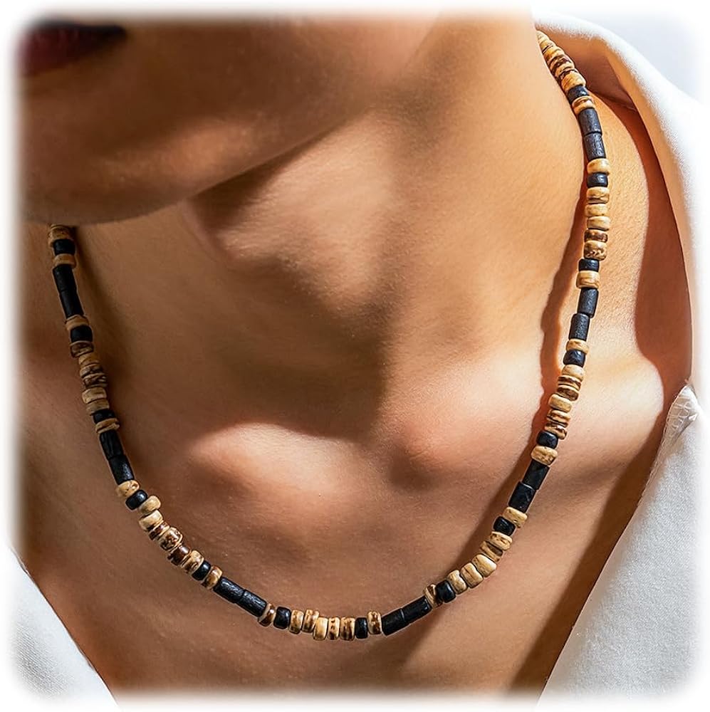 Amazon | ZMANYIJEW メンズビーズネックレス、ハンドメイドメンズ
