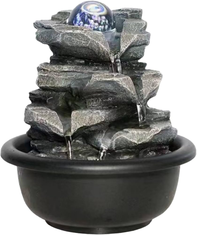 Amazon.co.jp: Boono 卓上噴水 癒し インテリア LED水晶ボール 水の音