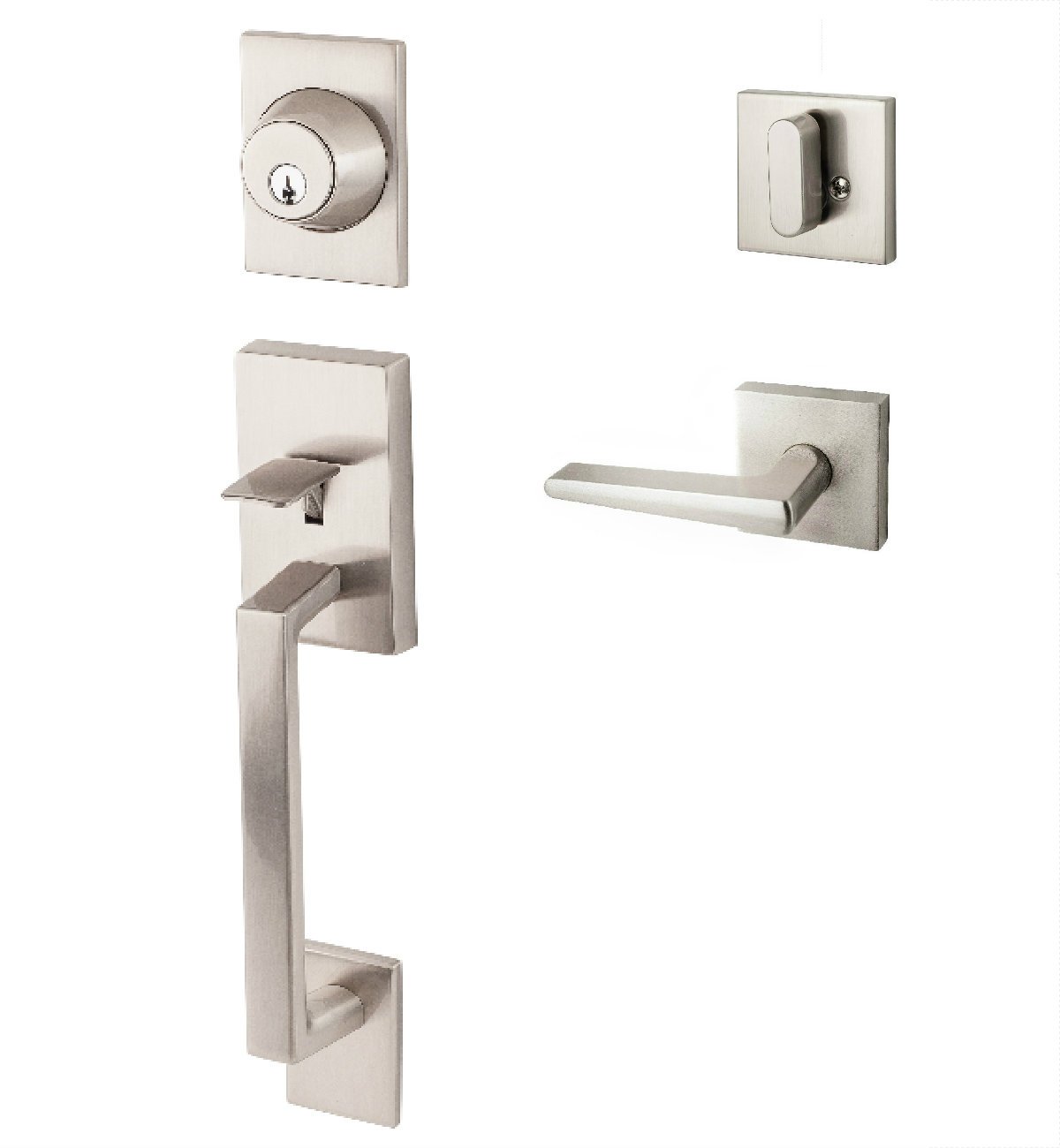 Sure-Loc Hardware KN507/BS 15 Koln Door Handleset with Basel Lever