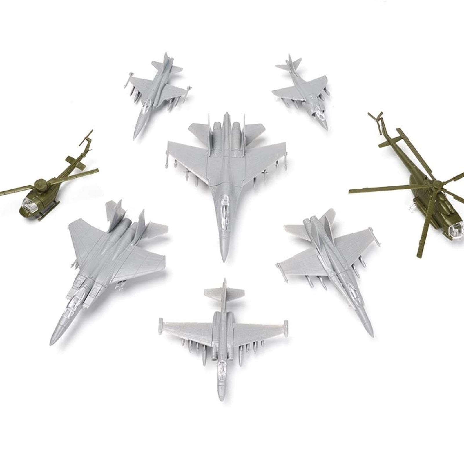 Amazon.co.jp: PEWETE 8個 小航空機モデルセット1/144航空機セット