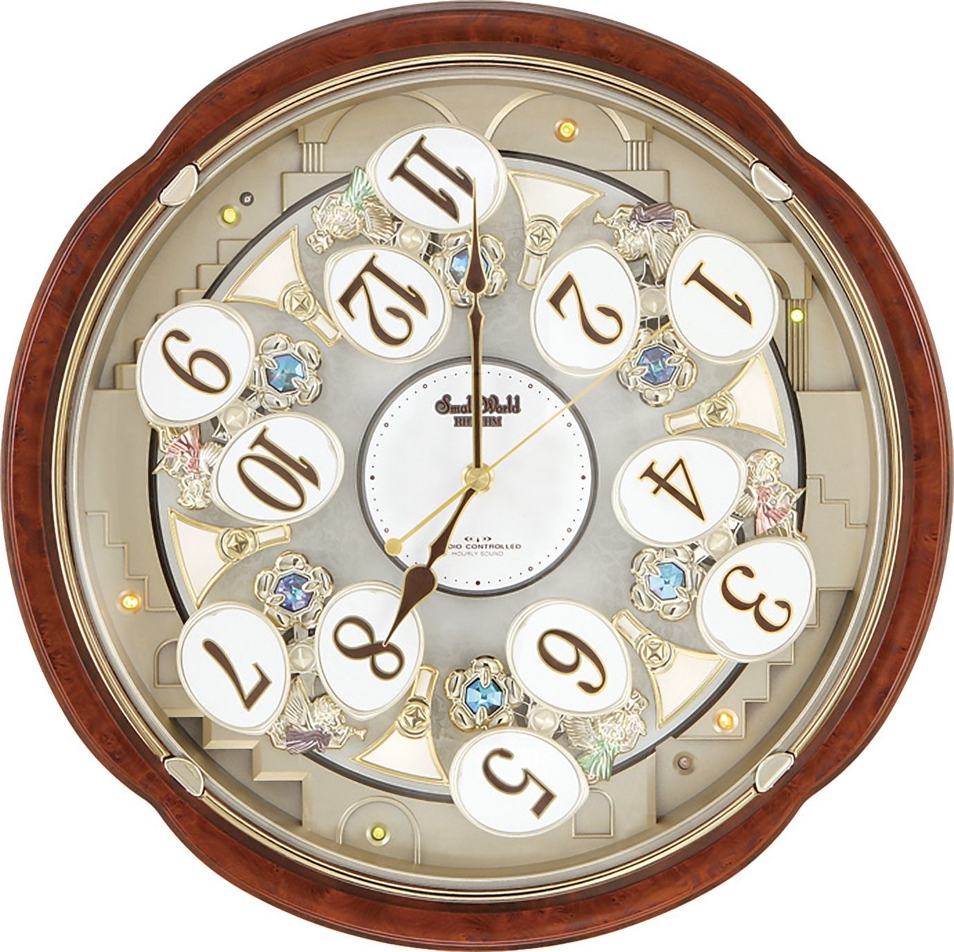 Amazon.co.jp: リズム(RHYTHM) 掛け時計 電波 アナログ からくり