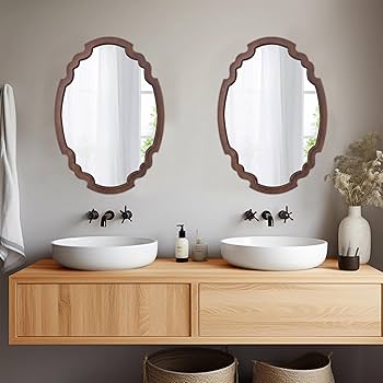 Amazon.com: Hanging Farmhouse Oval Mirrors for Wall Decor 16 X 22