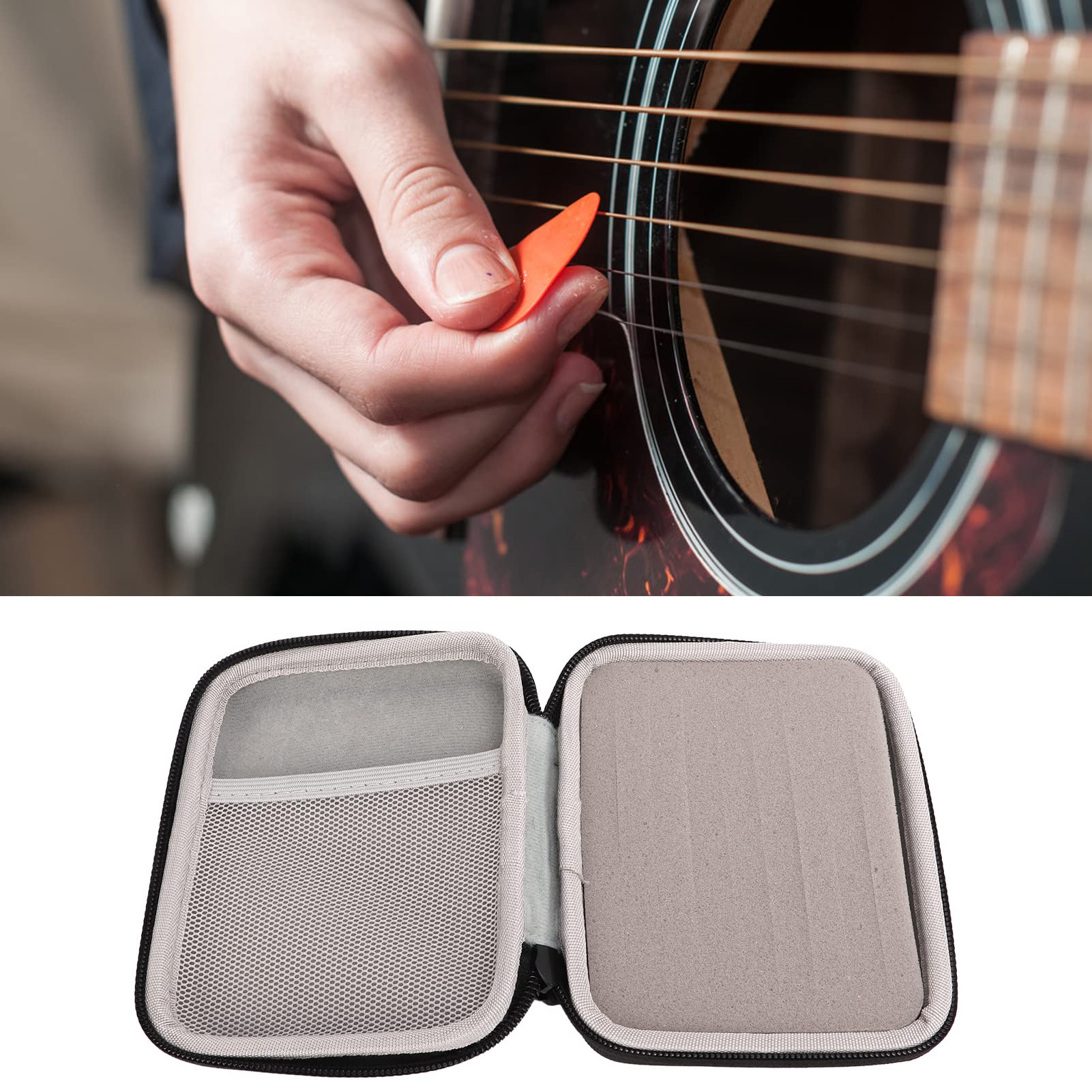 Amazon | ギターピックホルダーケース、カポストリングショルダー