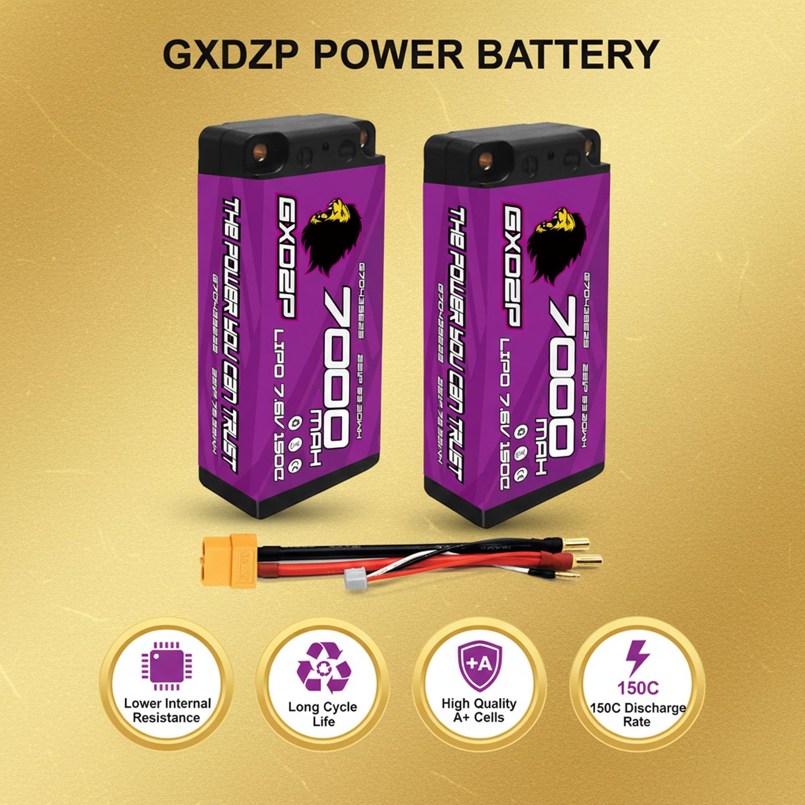 Amazon.co.jp: GXDZP 2S 7.6V 7000mAh 150C ショートリポバッテリー