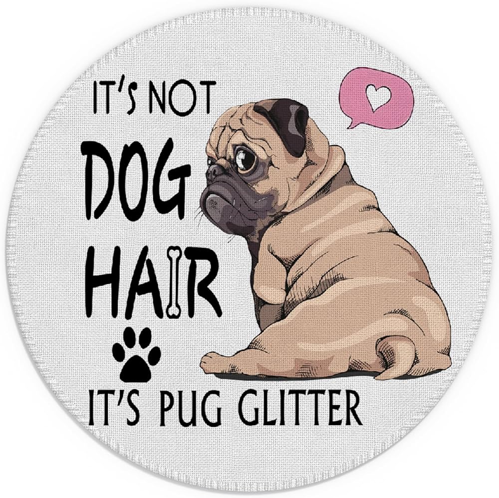 Amazon.co.jp: It's Not Dog Hair It's Pug Glitter 防水 スモール