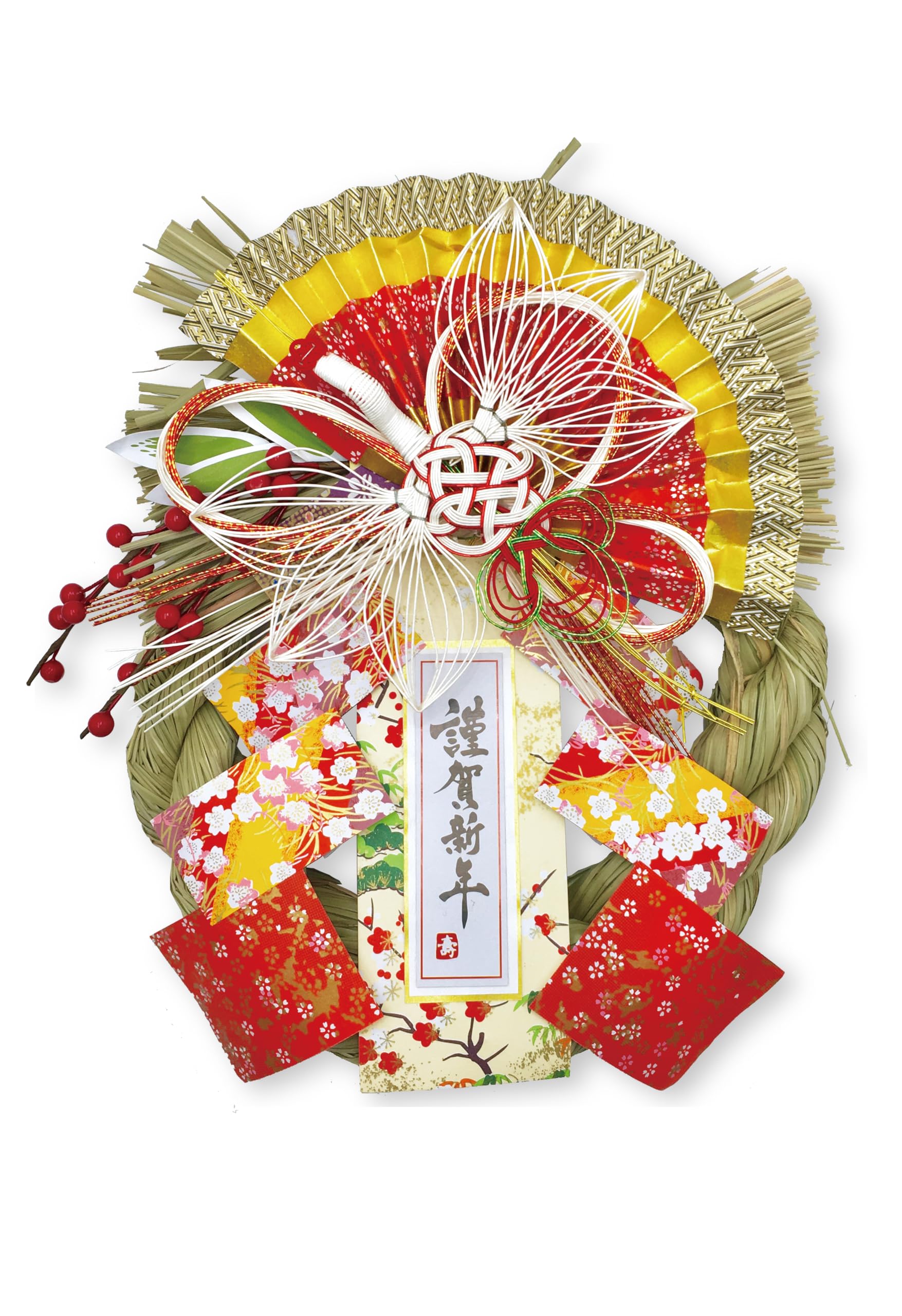 Amazon.co.jp: ［ 2026年 mamawreath しめ縄 正月飾り ］鶴 つる 正月