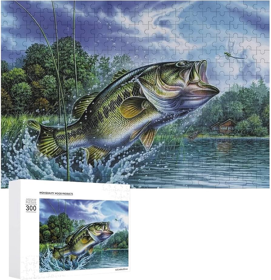 Amazon.co.jp: ジグソーパズル バス 釣り パズル ゲーム 1000ピース