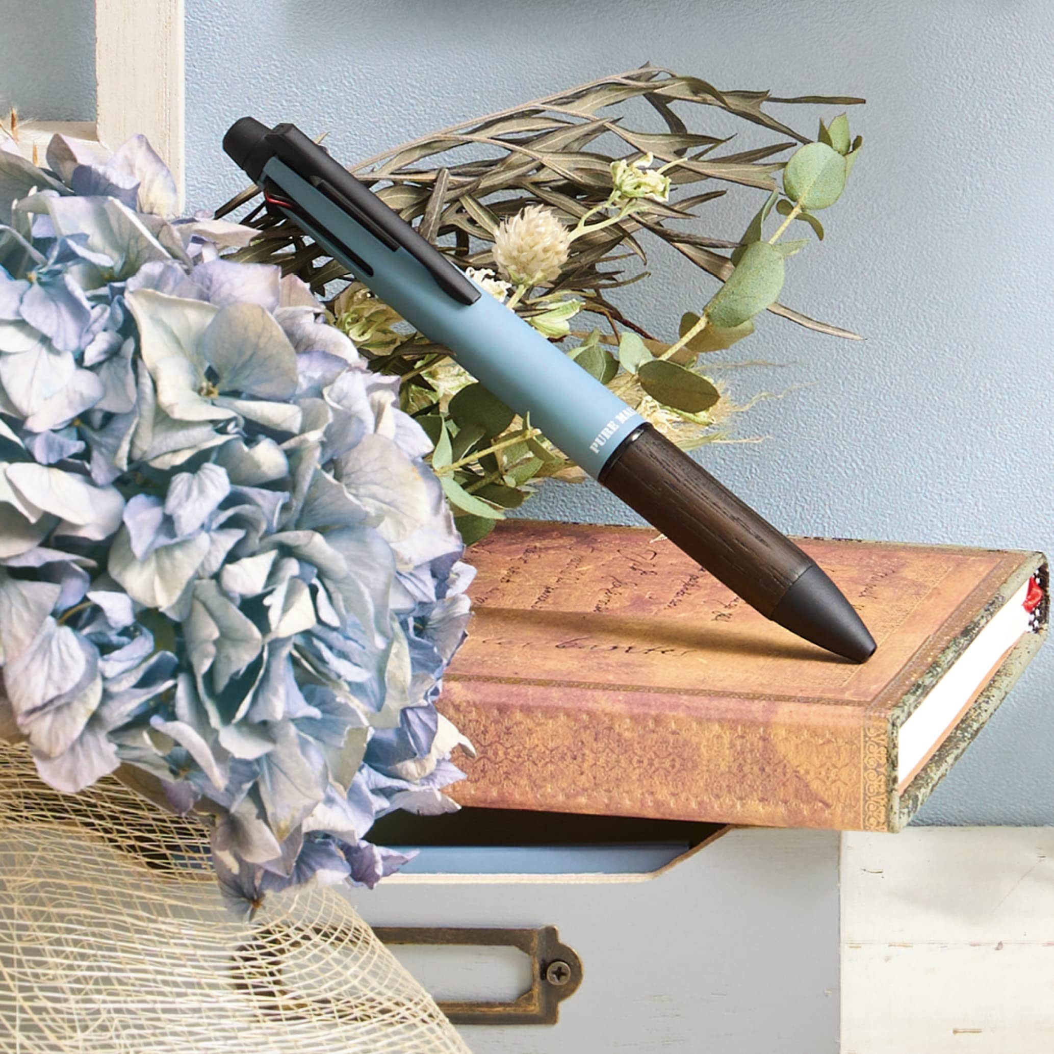 Amazon | 【素彫り名入れ】三菱鉛筆 ピュアモルト 4＆1 オークウッド