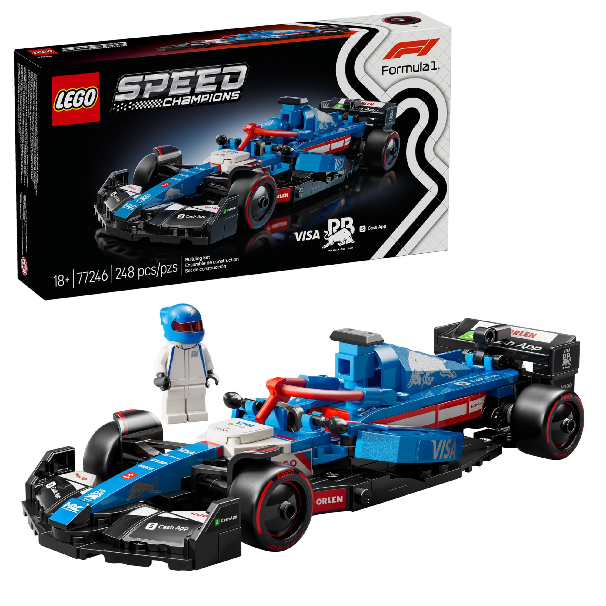 LEGO Speed Champions Visa Cash App RB VCARB 01 F1 Race Car Model