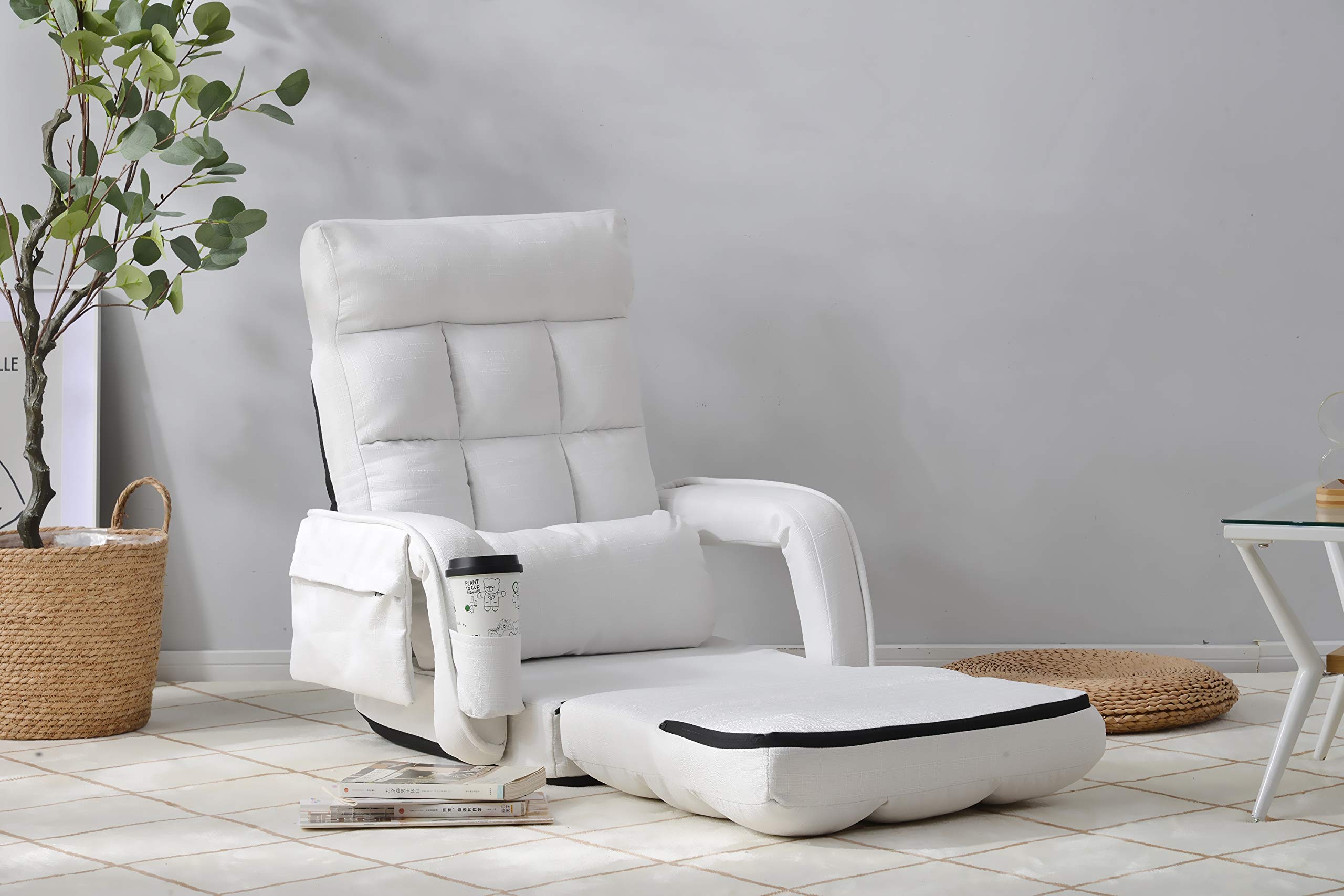 Amazon｜Cacoltr リクライニング リクライニングチェア 座椅子 肘付き