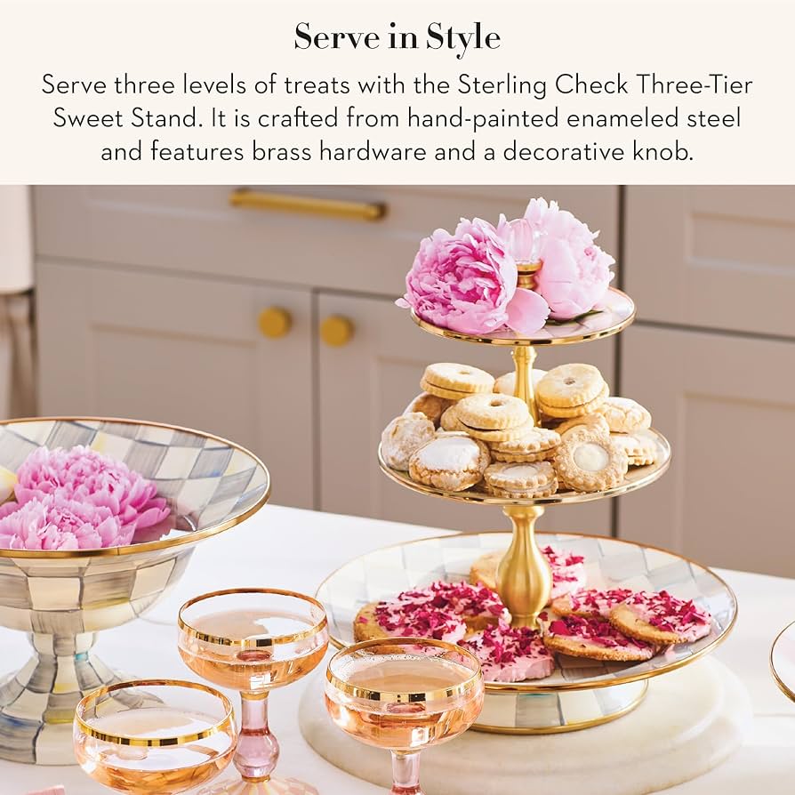 Amazon.com | MACKENZIE-CHILDS Three-Tier Sweet Stand, Three-Tiered