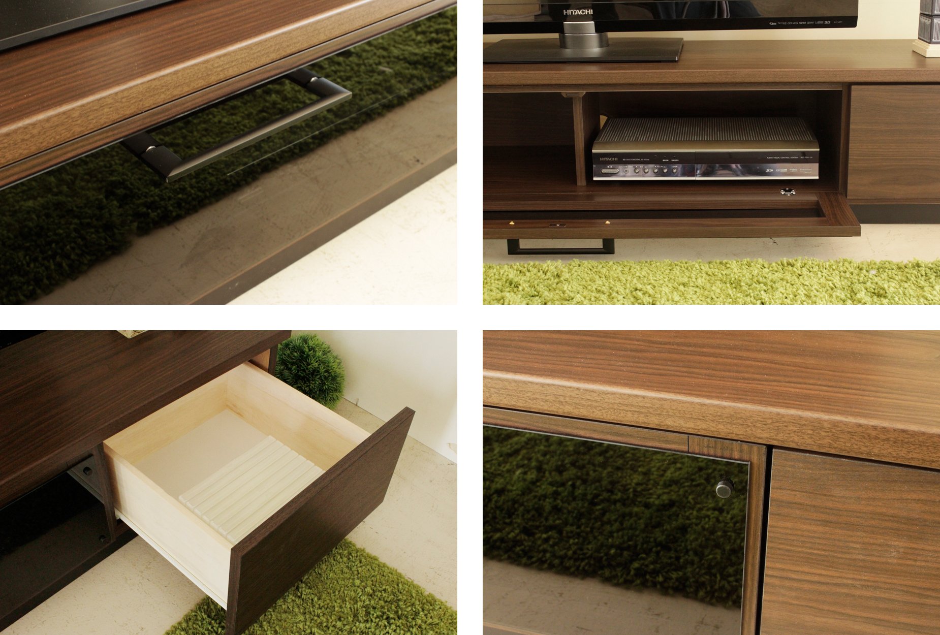 Amazon.co.jp: 大川家具 東馬 ローボード ANIE(アニエ) ブラウン 140cm幅