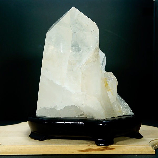 天然 水晶 クラスター 4.6kg(ロッククリスタル)インテリアストーン置物