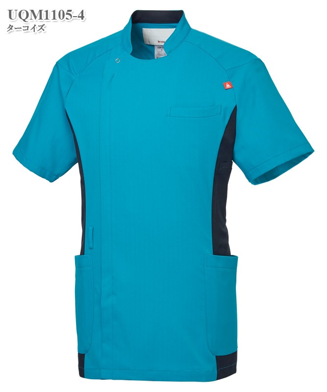 ルコックスポルティフメンズバイカラージャケット半袖[明石S.U.C.製品