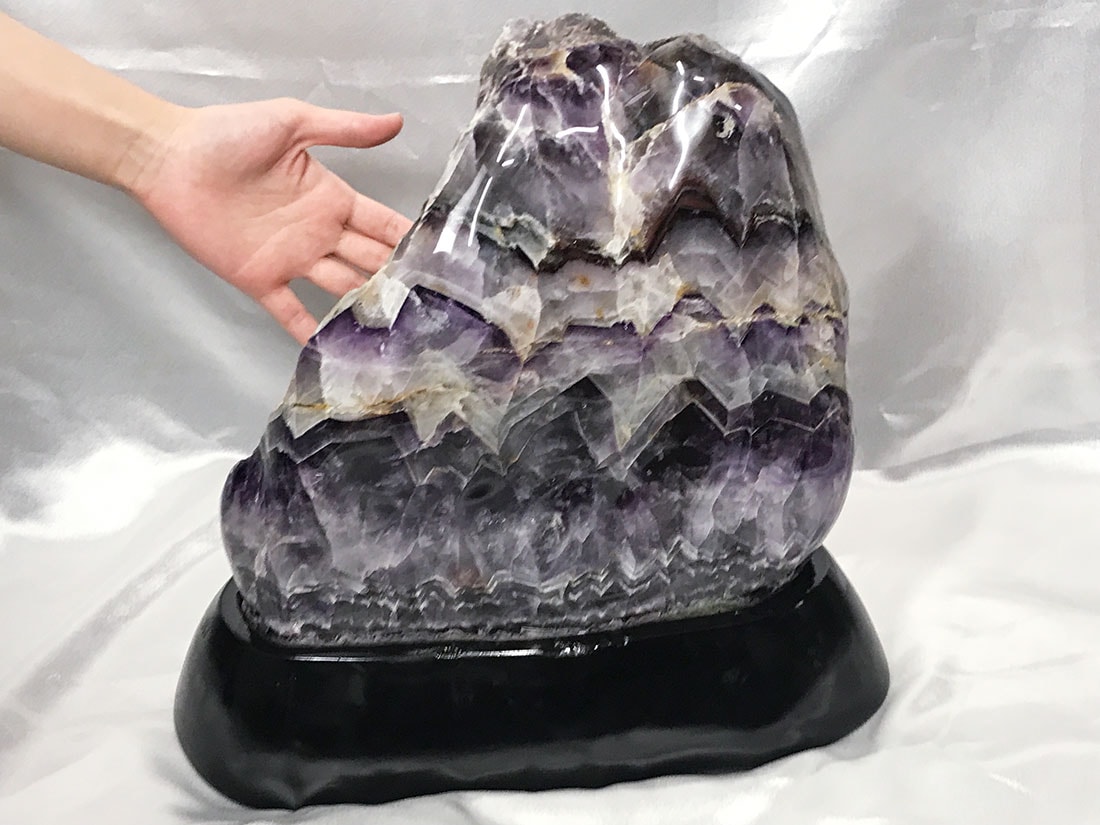 木製台座付き天然石・美石 (with WOOD STAND)