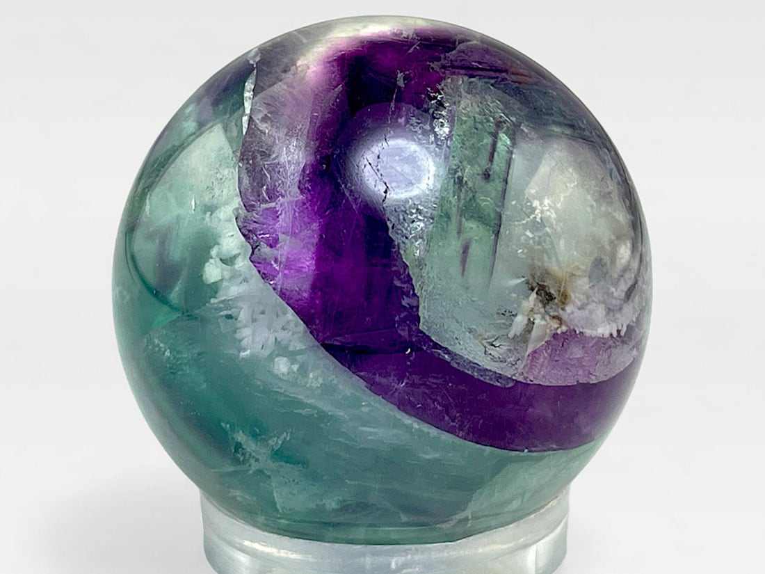 マルチカラーフローライト35mm丸玉(エンジェルフェザー)