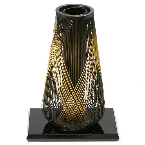 駿河竹千筋細工 花器 登龍 静岡県伝統工芸品 伝統工芸士・大村竹心坊