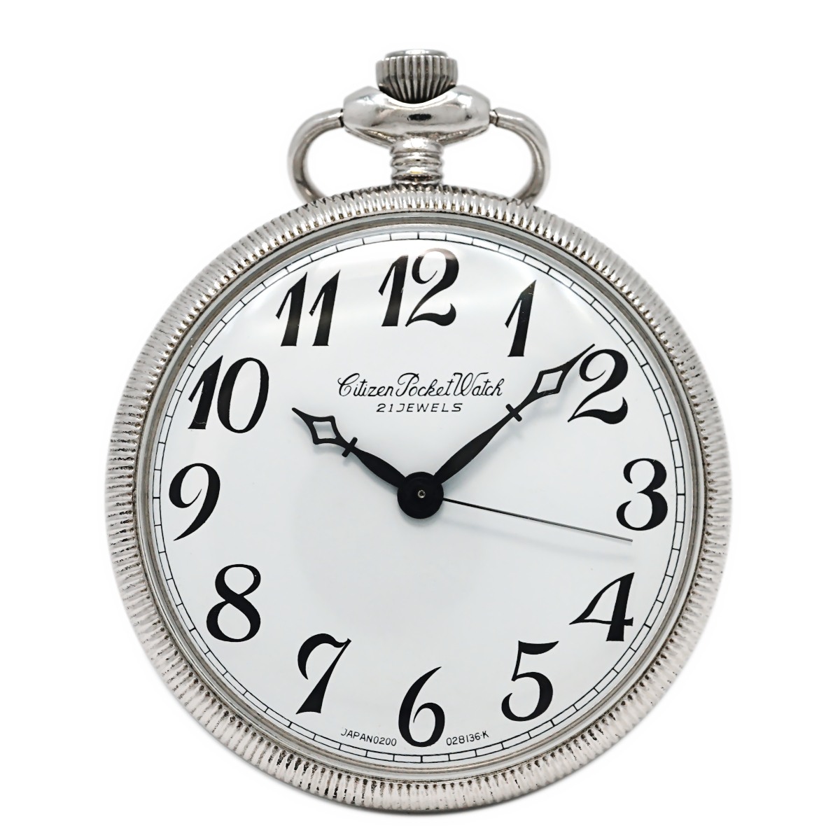 シチズン 懐中時計 コインエッジベゼル 4-022556Y WGP Cal.0200 21石