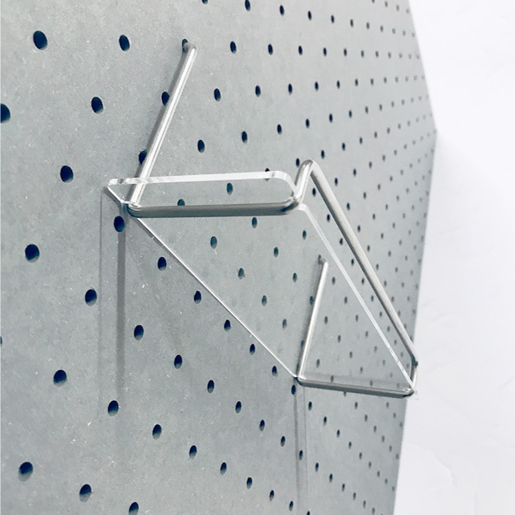 有孔 Bookスタンド用 落下防止プレート透明 2mm【板のみ】有孔ボード